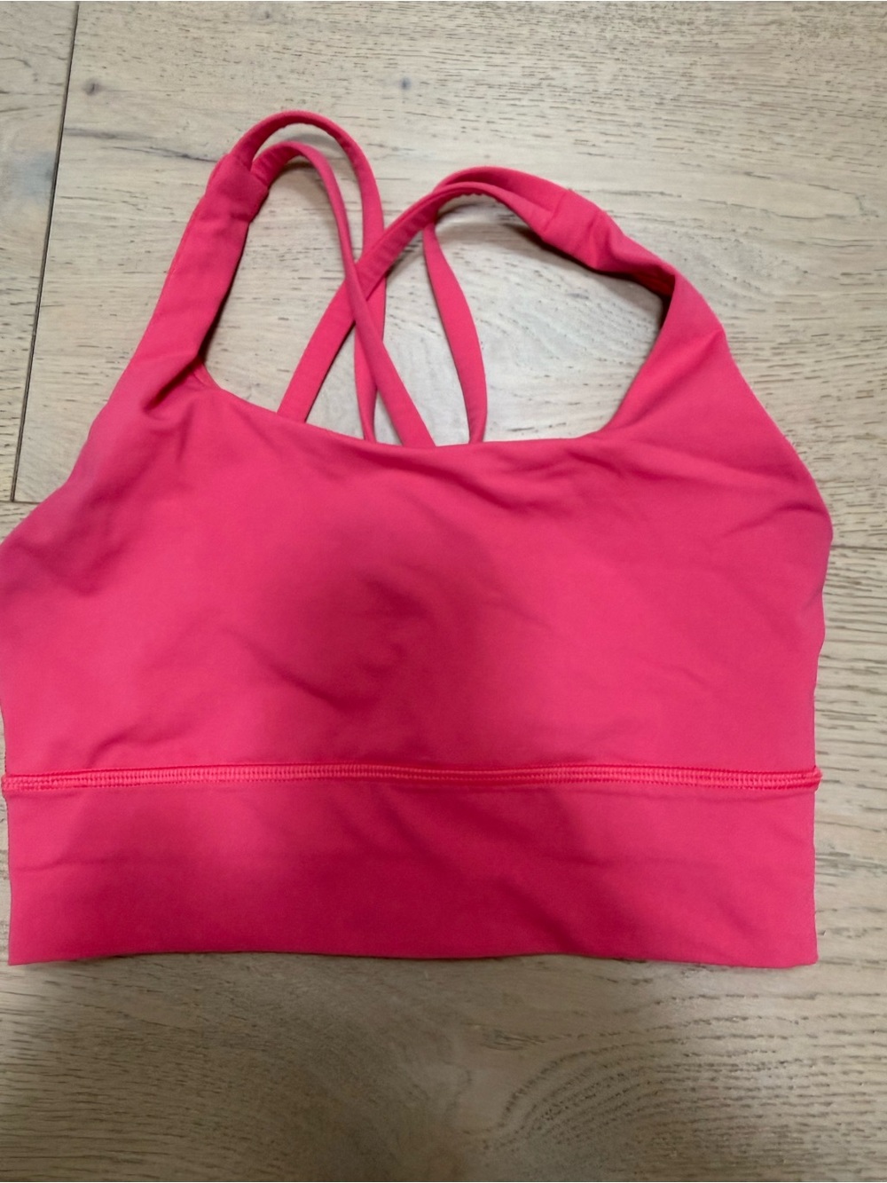lululemon athletica Crossback Crop Sports Bra - Hot Pink